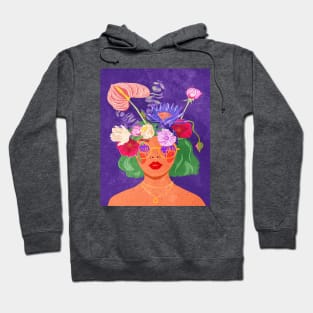 Girl With Blooming Head Hoodie